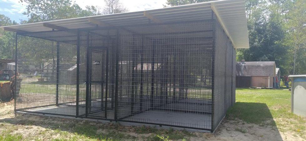 20×24 Aviary — 8×8 and 6×8 Bays